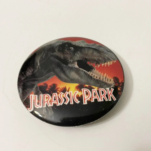 Vintage 1992 Lot of 2 Jurassic Park Buttons Pinback Pins - Picture 4 of 16